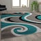 Flash Furniture Turquoise 8' x 10' Modern Plush Abstract Area Rug KP-RG952-810-TQ-GG - alternate 2